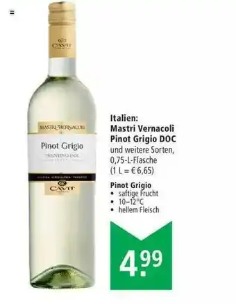 Marktkauf Mastri Vernacoli Pinot Grigio Doc Angebot