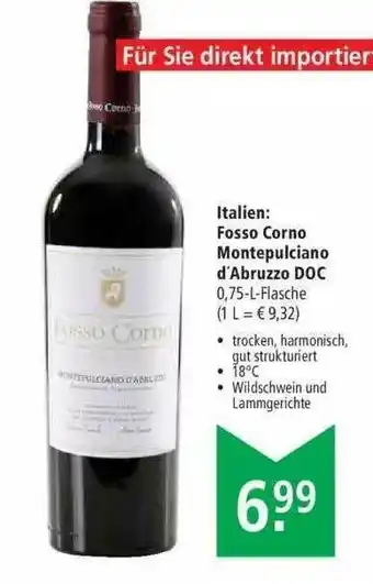 Marktkauf Fosso Corno Montepulciano D'abruzzo Doc Angebot