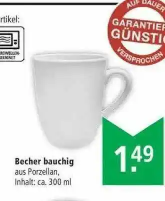 Marktkauf Becher Bauchig Angebot