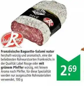 Marktkauf Label Rouge Französische Baguette-salami Natur Oder Mit Grünem Pfeffer Angebot