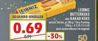 Marktkauf Leibniz Butterkeks Oder Kakao Keks Angebot