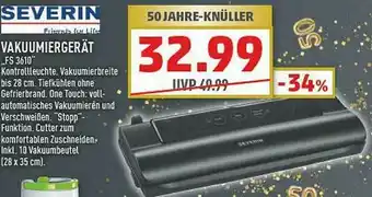 Marktkauf Severin Vakuumiergerät „fs 3610” Angebot