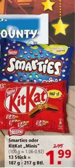 Multi Markt Nestlé Smarties Oder Kitkat „minis” Angebot