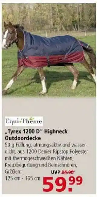 Multi Markt Equi Theme Tyrex 1200 D” Highneck Outdoordecke Angebot