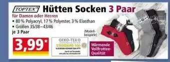 Norma Toptex Hütten Socken 3 Paar Angebot