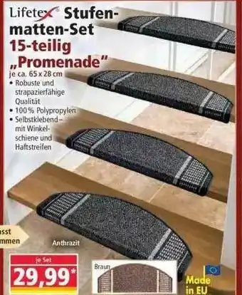 Norma Lifetex Stufenmatten-set 15-teilig „promenade” Angebot