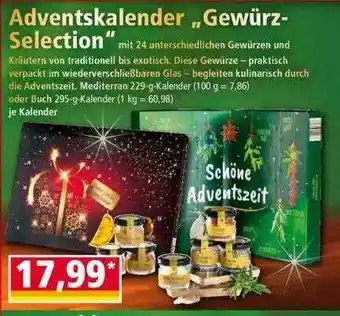Norma Adventskalender „gewürz Selection ” Angebot