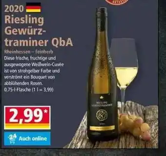 Norma 2020 Riesling Gewürztraminer QbA Angebot