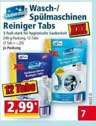 Norma Saubermax Wasch- Spülmaschinen Reiniger Tabs Angebot