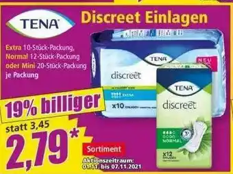 Norma Tena Discreet Einlagen Angebot