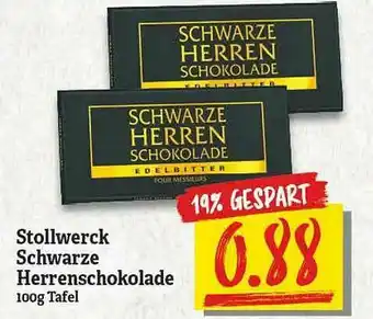 NP Discount Stollwerck Schwarze Herrenschokolade Angebot