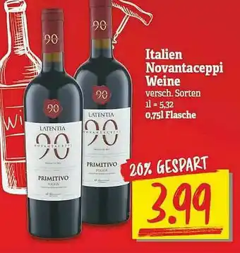 NP Discount Italien Novantaceppi Weine Angebot