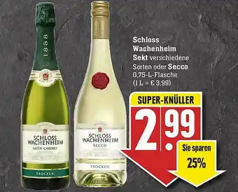 Scheck-in-Center Schloss Wachenheim Sekt Oder Secco Angebot