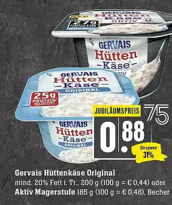 Scheck-in-Center Gervais Hüttenkäse Original Oder Aktiv Magerstufe Angebot