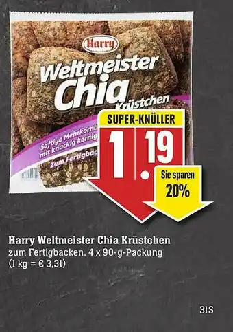 Scheck-in-Center Harry Weltmeister Chia Krüstchen Angebot