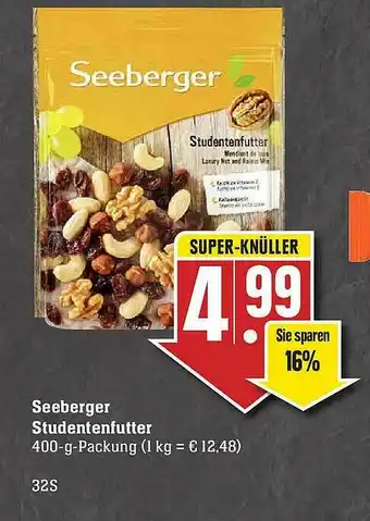 Scheck-in-Center Seeberger Studentenfutter Angebot