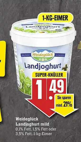 Scheck-in-Center Weideglück Landjoghurt Mild Angebot