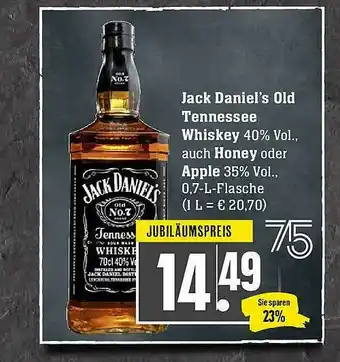 Scheck-in-Center Jack Daniel's Old Tennessee Whiskey Auch Honey Oder Apple Angebot