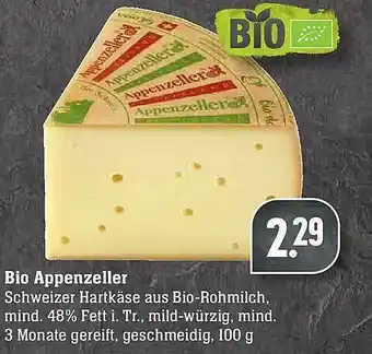 Scheck-in-Center Bio Appenzeller Angebot