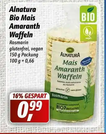 Simmel Alnatura Bio Mais Amaranth Waffeln Angebot