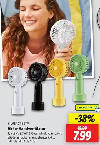 Lidl SILVERCREST Akku-Handventilator Angebot