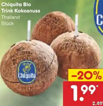 Netto Marken-Discount Chiquita Bio Trink Kokosnuss Angebot