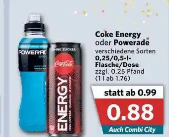 Combi Coke Energy Oder Powerade Angebot