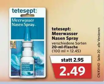 Combi Tetesept Meerwasser Nasen Spray Angebot