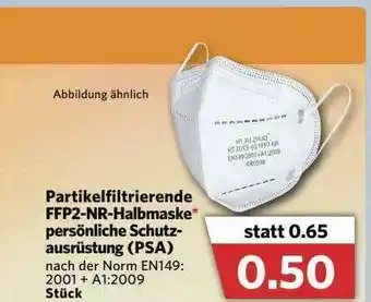 Combi Partikelfilterierende FFP2-NR Halbmaske Persönliche Schutzausrüstung PSA Angebot