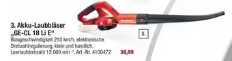 toom Baumarkt Akku-laubbläser „ge-cl 18 Li E” Angebot