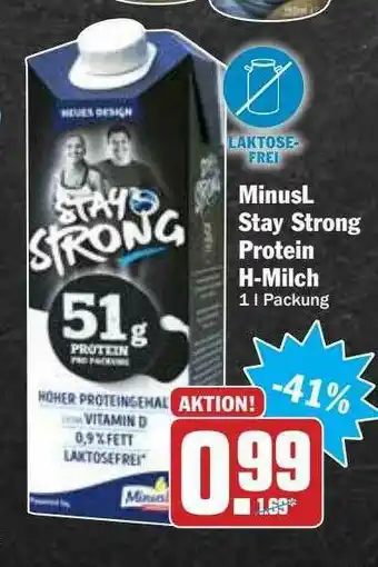 Hit MinusL Stay Strong Protein H-milch Angebot