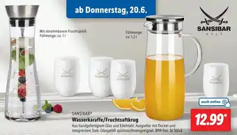 Lidl SANSIBAR Wasserkaraffe/Fruchtsaftkrug Angebot