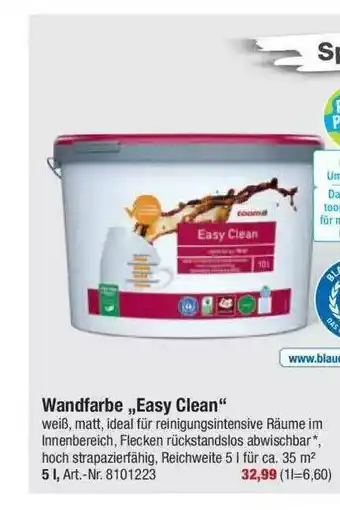 toom Baumarkt Wandfarbe „easy Clean” Angebot