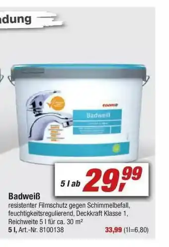 toom Baumarkt Badweiß Angebot