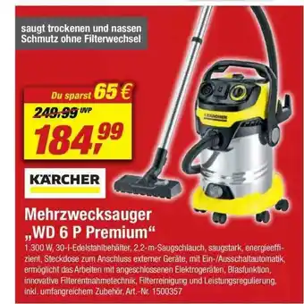 toom Baumarkt Kärcher Mehrzwecksauger „wd 6 P Premium” Angebot