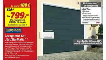 toom Baumarkt Hörmann Garagentor-set „ecostarmatic” Angebot