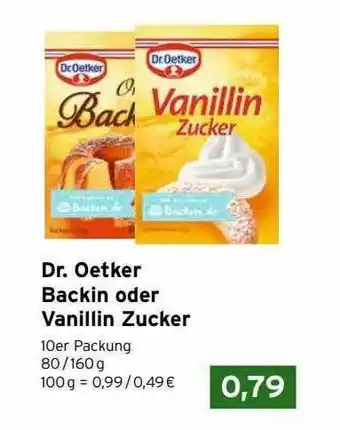 CAP Markt Dr. Oetker Backin Oder Vanillin Zucker Angebot