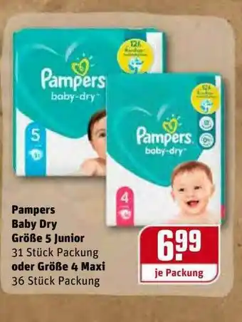 REWE Kaufpark Pampers Baby Dry Größe 5 Junior Oder Größe 4 Maxi Angebot