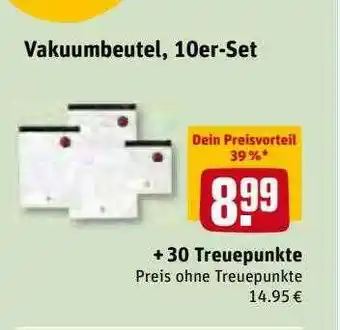 REWE Kaufpark Vakuumbeutel, 10er Set Angebot