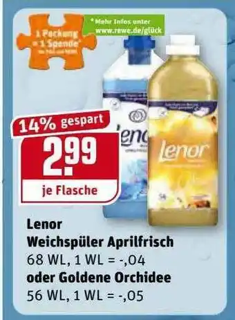 REWE Kaufpark Lenor Weichspüler Aprilfrisch Oder Goldene Orchidee Angebot