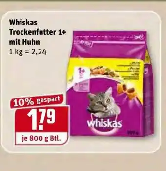 REWE Kaufpark Whiskas Trockenfutter 1+ Mit Huhn Angebot