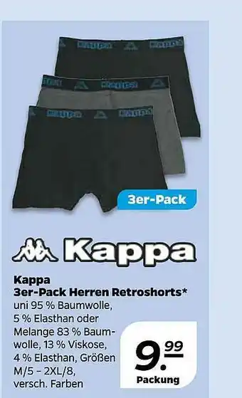 NETTO Kappa 3er Pack Herren Retroshorts Angebot