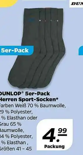 NETTO Dunlop 5er Pack Herren Sport-socken Angebot