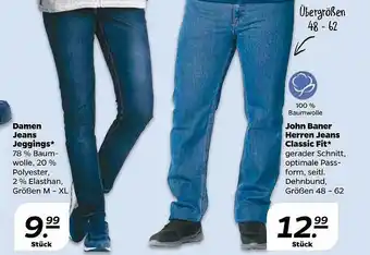 NETTO Damen Jeans Jeggings Oder John Baner Herren Jeans Classic Fit Angebot