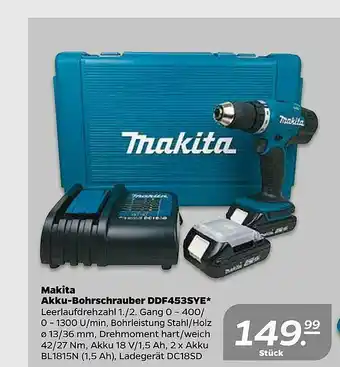 NETTO Makita Akku-bohrschrauber Ddf453sye Angebot