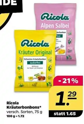 NETTO Ricola Kräuterbonbons Angebot