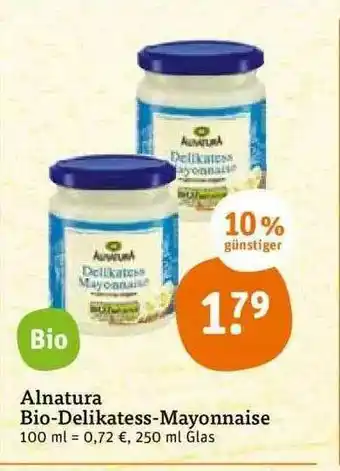 tegut Alnatura Bio-delikatess-mayonnaise Angebot