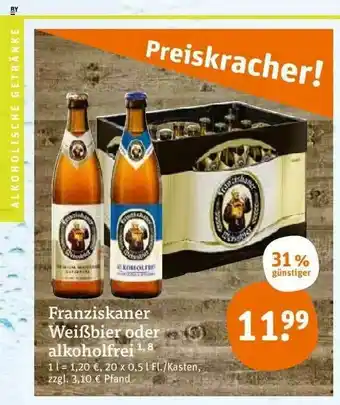 tegut Franziskaner Weißbier Oder Alkoholfrei Angebot