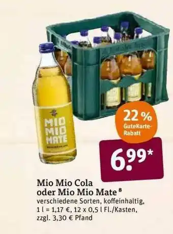 tegut Mio Mio Cola Oder Mio Mio Mate Angebot