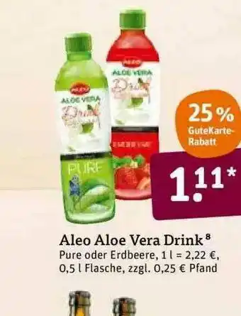 tegut Aleo Aloe Vera Drink Angebot